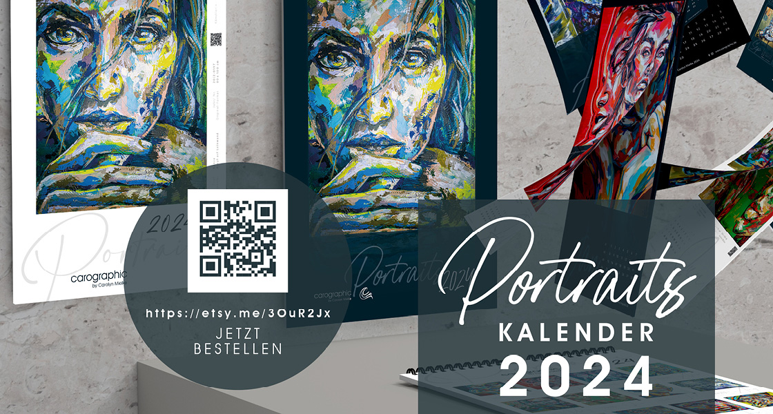 Kunst Kalender bestellen, Wandkalender bestellen, Kalender Mielke, Kunst Kalender Cottbus, Weihnachtsgeschenk bestellen, Geschenk bestellen, Kalender pop art, pop art prints, Kunstdruck Kalender 2024, bunte Gesichter, bunte Kunst, bunter Kalender, Malerei Kalender bestellen, bunte Malerei, popart, Carolyn Mielke, carographic, Kunst bestellen, Lausitz Kalender, 2024